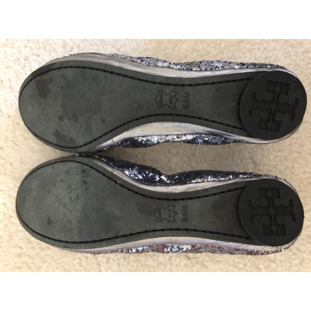 Tory Burch Eddie Glitter Ballet Flat.  Size 6.5 M - Picture 4 of 4